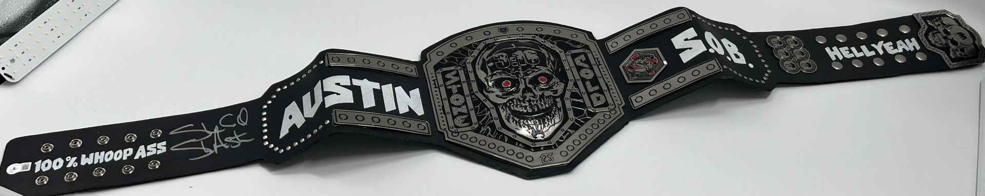 &quot;Stone Cold&quot; Steve Austin Signed FS 3:16 WHW Belt (Beckett)